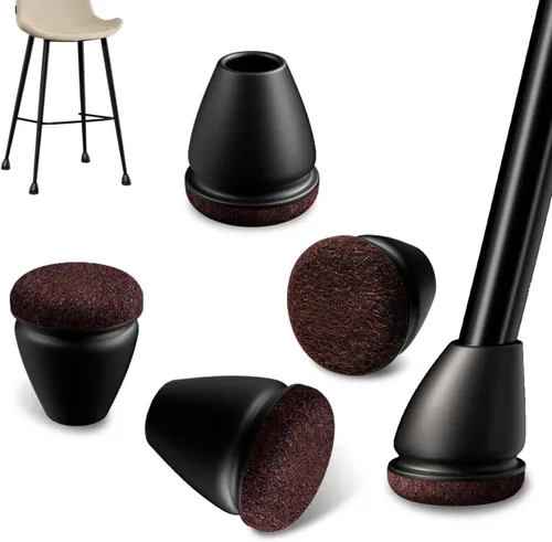 Miniatura 9 de Ezprotekt 24 piezas de protectores redondos de silicona para patas de silla para suelos de madera, almohadillas de fieltro para muebles, tapas