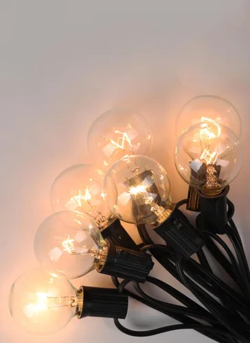 Miniatura 3 de Brightown Bombillas de repuesto G40, bombilla de globo transparente de 5 W que se adapta a enchufes de base de tornillo de candelabro E12 C7