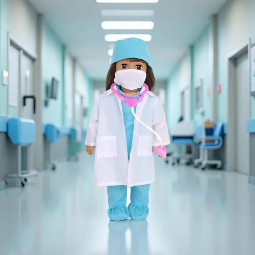 Miniatura 6 de MSYO Juego médico de 18 pulgadas con bata blanca, herramientas quirúrgicas y quirúrgicas, disfraz de juego de rol para niños de 3 a 12 años, se