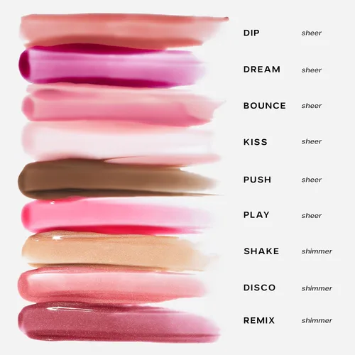 Miniatura 6 de Saie Glossybounce - Brillo labial hidratante y aceite labial con tinte híbrido con ácido hialurónico y aceite de jojoba para labios no pegajosos