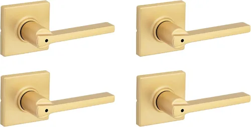 Miniatura 58 de Kwikset Casey Manija de Puerta Simulada, Palanca de Un Solo Lado para Closets, Puertas Dobles Francesas y Despensa, Palanca Interior Reversible