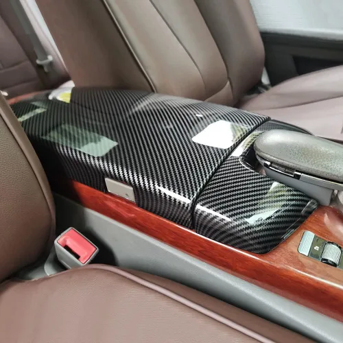 Miniatura 3 de para Mercedes-Benz Clase S W221 W222 S400 S450 S500 S550 S560 S600 Cubierta Protectora de Caja de Consola de Palanca de Cambios Interior de Coche