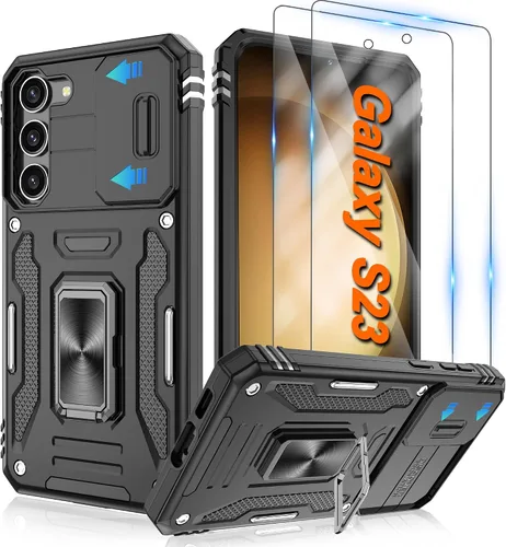 Miniatura 57 de Atump Funda para Motorola Moto G Play 2024 (4G) con [paquete de 2] protector de pantalla HD y cubierta para cámara deslizante, soporte de anillo