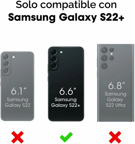 Miniatura 6 de OtterBox Funda para Galaxy S22+ Commuter Series, negra, delgada y resistente, apta para bolsillo, con protección de puerto