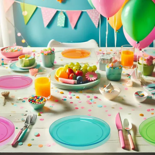 Miniatura 6 de Party Essentials Platos de plástico duro para fiesta/cena de 10.25 pulgadas, neón surtidos, 20