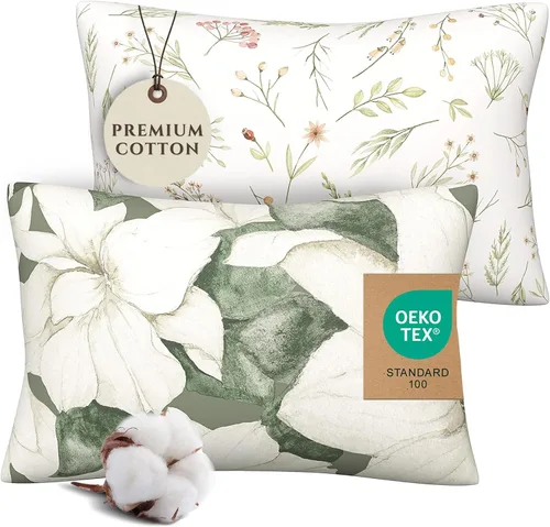 Miniatura 8 de Pobi Baby - Funda de almohada de algodón de 13 x 18 pulgadas, paquete de 2 fundas de almohada premium para niños pequeños, tejido de jersey Allure