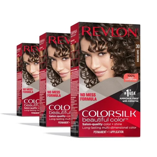 Miniatura 20 de Revlon Colorsilk - Tinte para el cabello, rubio ceniza oscuro, paquete de 3 unidades 60 rubio ceniza oscuro