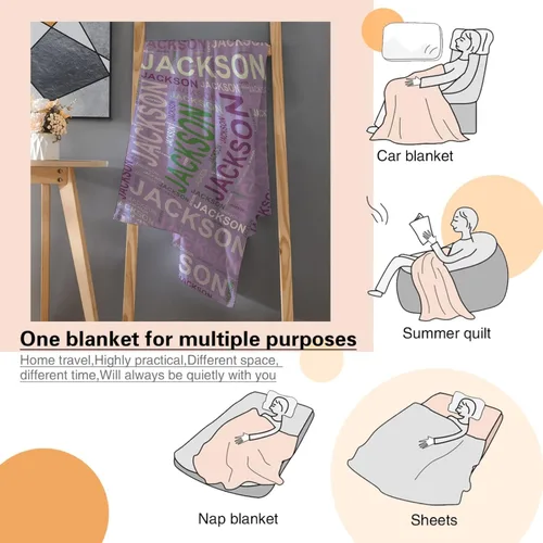 Miniatura 5 de Pindola Manta con nombre personalizado para bebés, adultos, niñas, niños, mujeres y hombres, diseño de manta con monograma personalizada, regalos