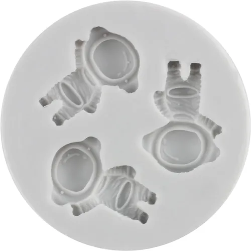 Miniatura 6 de Sijiangmold Molde de silicona para astronauta, diseño de astronauta, planeta, cohete, satélite, fondant, para cupcakes, decoración de pasteles