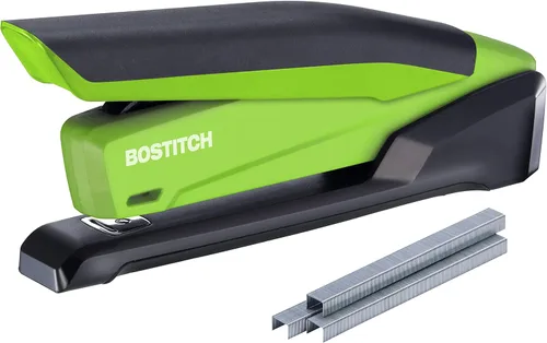 Miniatura 12 de Bostitch Office InPower Engrapadora de escritorio ecológica, tecnología de un dedo, sin atascos, incluye 210 grapas, color negro (1100)