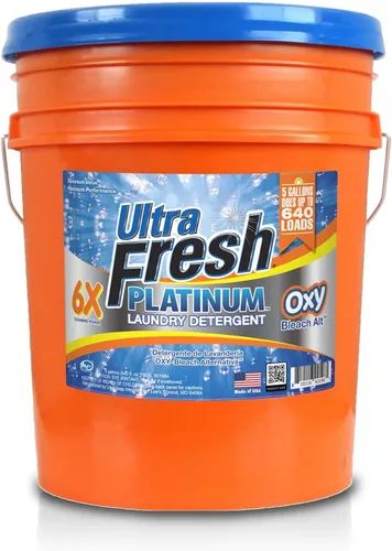 Miniatura 18 de Ultra Fresh Detergente líquido para lavar ropa, 6 veces platino, agua fría, 5 galones, removedor de olores de tela para lavar ropa y sábanas