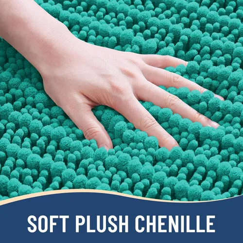 Miniatura 3 de Arotive Tapete para baño de felpilla de lujo, extra suave, grueso, absorbente, esponjoso, antideslizante, se puede lavar y secar a máquina, tapetes