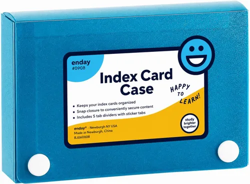 Miniatura 8 de Enday Estuche organizador de tarjetas de índice rosa, 3 x 5, caja de archivos con 5 divisores, caja de tarjetas con capacidad para 100 tarjetas