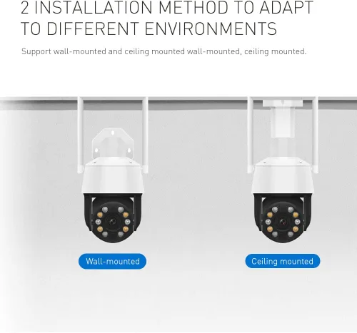Miniatura 7 de EVERSECU Tuya Smart WiFi 5MP 20X Zoom óptico de seguimiento automático PTZ cámara de seguridad PTZ para exteriores, panorámica/inclinación/zoom