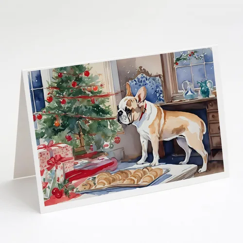 Miniatura 16 de Caroline's Treasures DAC3884GCA7P Paquete de 8 tarjetas en blanco de Navidad con galletas de husky siberiano Tarjetas de felicitación con sobres