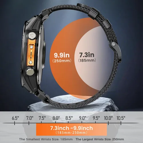 Miniatura 7 de Compatible con Garmin Fenix 7X/Fenix 6X/Fenix 5X/Fenix 8 2.008 in/5X Plus/6X Pro/7X Pro, correa de nailon Quickfit 26 para Tactix 7/Descent Negro XG