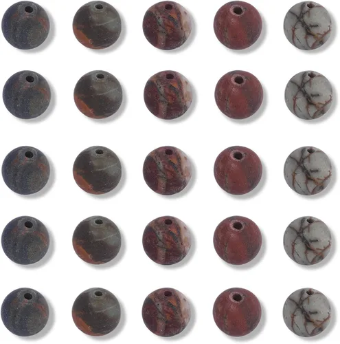 Miniatura 37 de 100 cuentas de jade birmano liso natural de 0.236 pulgadas (0.236 in), cuentas redondas sueltas de piedras preciosas para fabricación de joyas