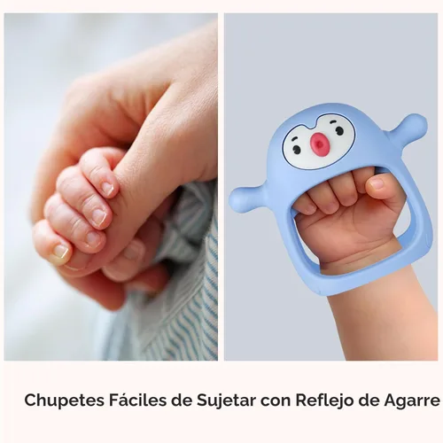 Miniatura 3 de Smily Mia Juguetes de dentición para bebés de 0 a 6 meses, mordedores para bebés de 3 a 6 meses Mordedor de pingüino Mordedor de mano Manoplas