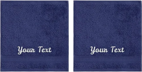 Miniatura 75 de Toallas de baño personalizadas para baño, hotel, spa, piscina, dormitorio universitario, súper suaves, altamente absorbentes, algodón turco Blanco