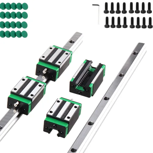 Miniatura 9 de Riel de Guía Lineal 2 X HGR 20-200mm Riel Deslizante Lineal + 4 X Bloques de Rodamientos Riel de Guía Lineal para Enrutadores CNC de Bricolaje