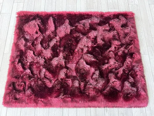 Miniatura 33 de LAMBZY Elegante y sofisticada alfombra rectangular de piel de oveja (beige, 2 x 3 pies)