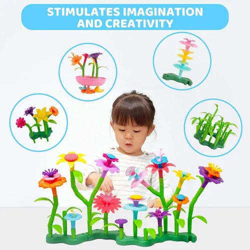 Miniatura 7 de BEMITON - Juego de construcción de flores para niñas, mejores regalos de cumpleaños para niños de 3, 4, 5, 6, 7 años, kit de arte y manualidades