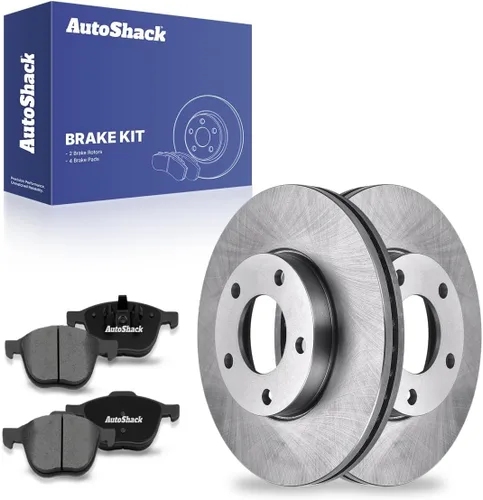 Miniatura 8 de AutoShack Pastillas de freno de cerámica para rotores de freno delanteros perforados y ranurados, repuesto para Mazda 3 2004-2013 2009 2010 2012