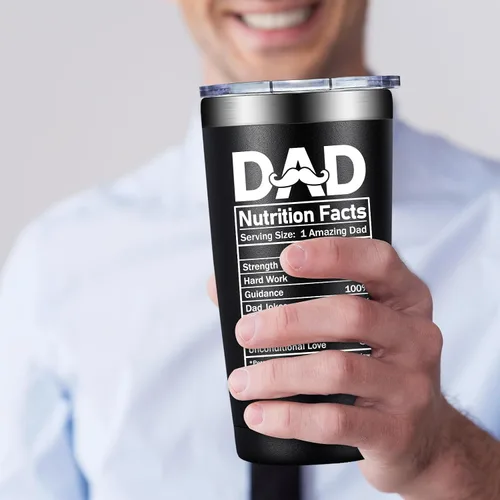 Miniatura 4 de Grifarny Best Dad Ever Gifts – Regalo para el Día del Padre – Regalos de Navidad para papás de parte de hija, hijo, vaso de 20 onzas
