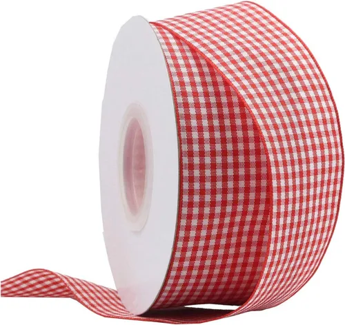Miniatura 12 de VIVIQUEN Cinta de cuadros azul claro, 1-1/2 pulgadas, cinta de cuadros de tafetán a cuadros, cinta de picnic 100% poliéster para coser, regalo