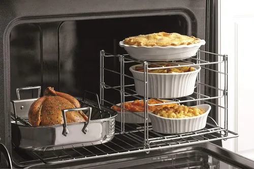 Miniatura 7 de Nifty - Estante para horno de 3 niveles, antiadherente, apto para lavavajillas, uso para cocinar cazuelas, almacenamiento de cocina plegable
