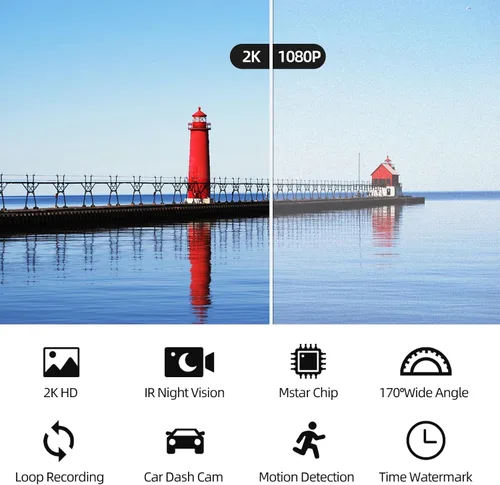 Miniatura 2 de CAMMHD YX1-64G 2K/1440P Cámara Cuerpo Soporte Video Audio Imagen, Batería 3500mAh Trabajo 12hrs, Visión Nocturna y Pantalla 2.0IN Fácil