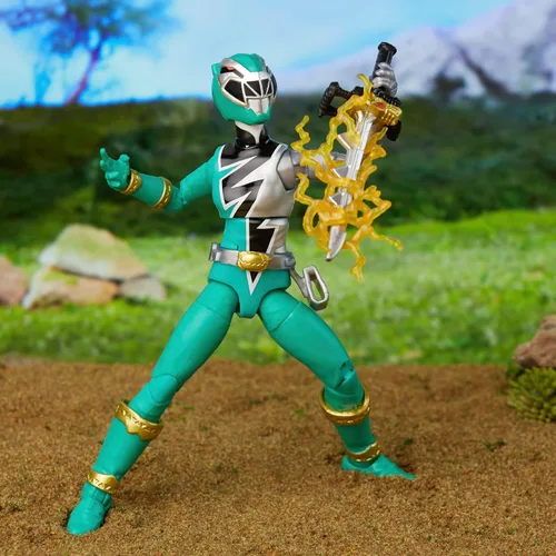 Miniatura 5 de Power Rangers Lightning Collection Dino Fury Green Ranger - Figura de acción a escala de 6 pulgadas, juguetes y figuras de acción para niños a