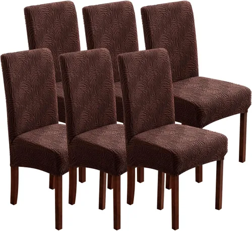 Miniatura 19 de Fundas para silla de comedor, Fundas para sillas de comedor elásticas Parsons, Protector para sillas de comedor y cocina, Extraíbles, Lavables