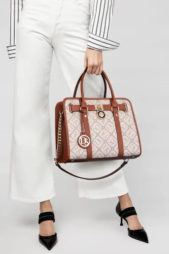 Miniatura 20 de Dasein Bolsos de mano de dos tonos para mujer, bolsos de hombro de cuero vegano, bolsa grande con cartera a juego