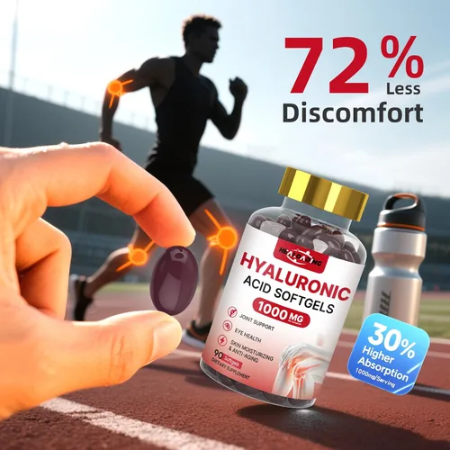 Miniatura 3 de Suplementos de ácido hialurónico 1000mg Softgels: Suplementos para articulaciones para hombres Ácido hialurónico para hidratación de la piel