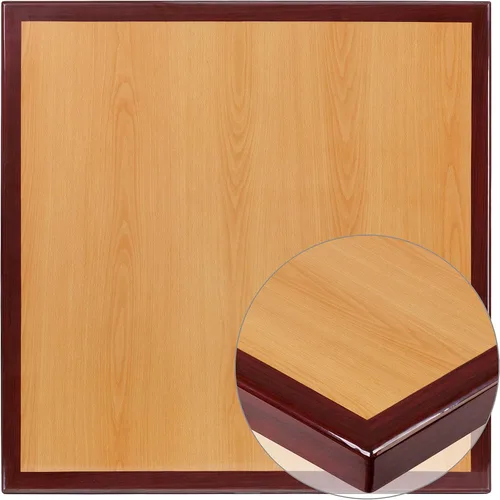 Miniatura 2 de Flash Furniture - Tapa de mesa de resina brillante de 30.0 x 48.0 pulgadas, con borde caído de 2.0 pulgadas de grosor