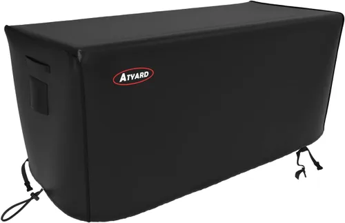 Miniatura 10 de Atyard Cubierta cuadrada para fogata de gas, 36 pulgadas de largo x 36 pulgadas de ancho x 24 pulgadas de alto, impermeable, resistente al viento