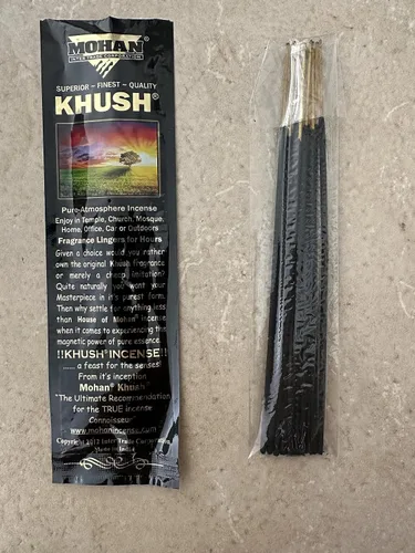 Miniatura 4 de Mohan Aroma de incienso Khush, 1 paquete de 250 varillas (8 pulgadas de alto) – Fabricante del famoso aroma Khush (Khush)