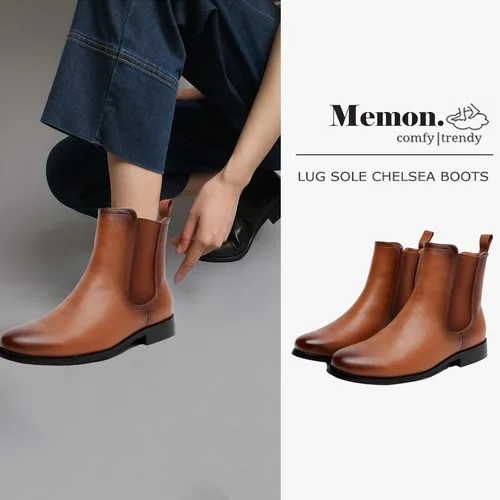 Miniatura 2 de MEMON Botas Chelsea para mujer, botines de tacón bajo para mujer, estilo casual, cómodo, negro, botines al tobillo