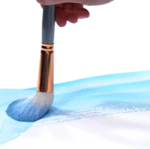 Miniatura 5 de Creative Mark Cepillo para mopa de pelo de cabra – Juego de 2, pelo de cabra natural ovalado de 1/2 pulgada para acuarela, aceite, acrílico y mezcla