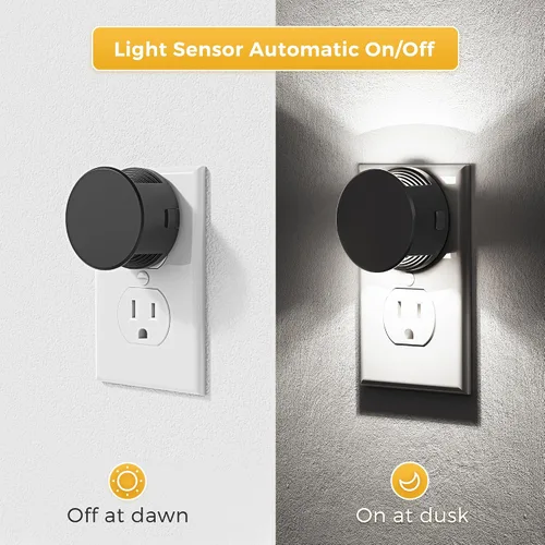 Miniatura 2 de L LOHAS LED Luces nocturnas enchufables a la pared, [paquete de 2] Luz nocturna enchufable con sensor de luz, brillo ajustable, luz blanca diurna