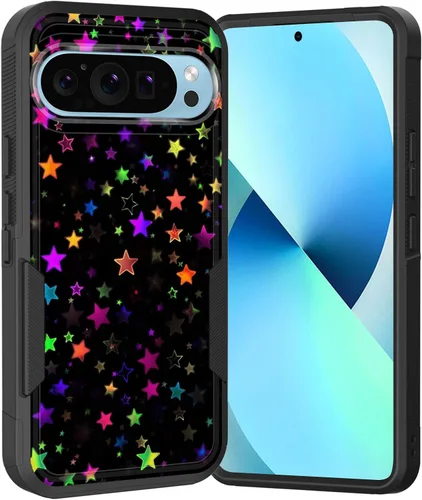 Miniatura 157 de Funda para Pixel 6A, Híbrida de Doble Capa de Servicio Pesado Resistente a Prueba de Golpes PC Duro + Funda Protectora de Silicona Suave para Google