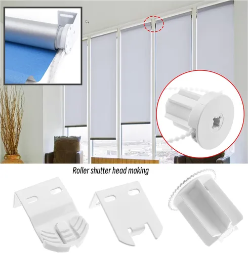 Miniatura 2 de 2 juegos de embrague para persianas enrollables con soporte de metal y cadena de cuentas, embrague para persianas enrollables de tubo de aluminio