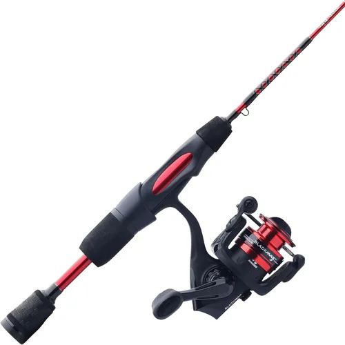Ugly Stik Combo de caña giratoria y carrete de hielo de carbono de 28 pulgadas, carrete de 5 tamaños, 1 caña de pescar, potencia de caña de luz