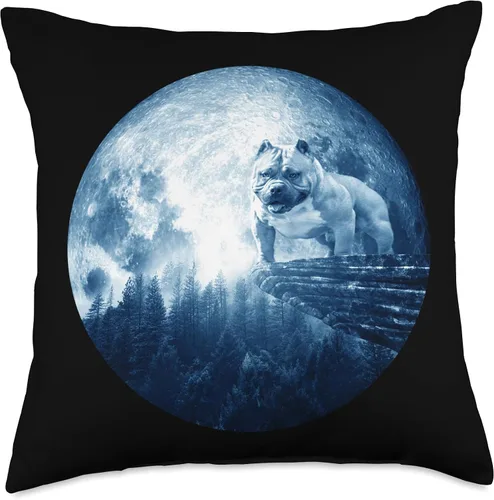 Miniatura 5 de American Bully Dog Shirts and Gifts American Bully Moon Mom Dad - Almohada para mujeres, hombres, amantes de los perros, 16 x 16 pulgadas, multicolor