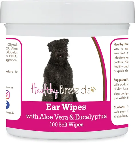Miniatura 24 de Healthy Breeds Pastor alemán, silla de montar, toallitas de limpieza de oídos con aloe y eucalipto para perros, 100