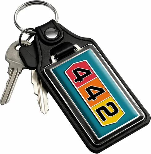 Miniatura 53 de Brotherhood Car Key Chain for Cutlass - Classic Models Keychain for Men and Women Gift Key Ring Azul alpino