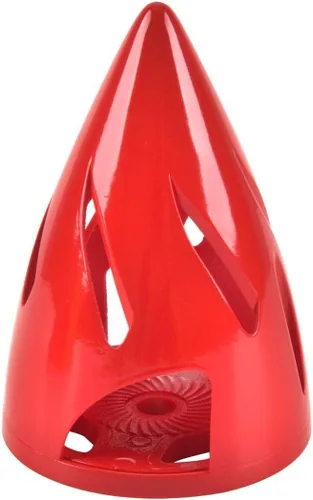 Cubierta de hélice de cono hueco de plástico blanco con punta giratoria de 2.25 pulgadas, 2 aperturas para modelo de avión RC (azul) (rojo)