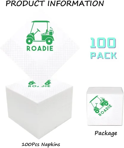 Miniatura 2 de Servilletas de cóctel de golf, paquete de 100 servilletas de papel con temática de golf Par-Fect Together para boda, ensayo, cena, despedida
