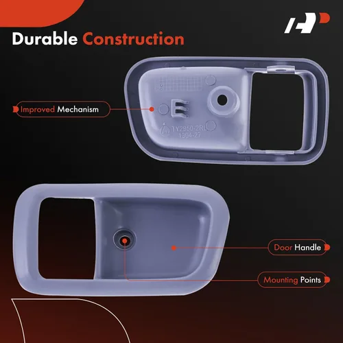 Miniatura 4 de A-Premium Manija de puerta interior trasera izquierda del lado del conductor compatible con Toyota Tundra 2000-2003, Tundra 2004-2006 Extended Cab